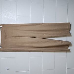 French Connection Soft Cashmere Wool Flannel Wide Straight Leg Trouser Pants